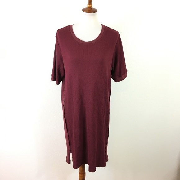 3/$25 Splendid ''Vintage'' Burgundy Thermal Dress - Picture 2 of 7